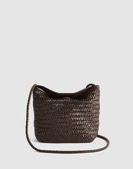 The Signature Woven Crossbody Bag COFFEE BEAN