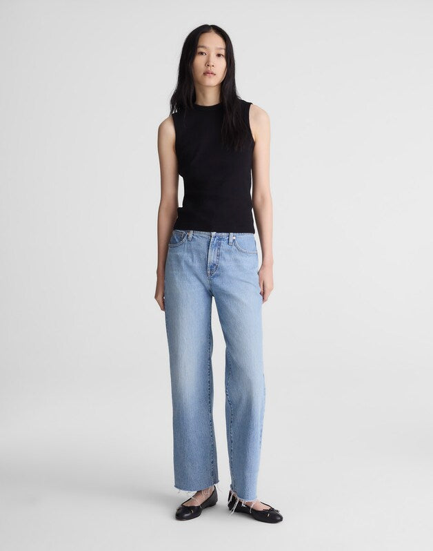 The '90s Shell Tank in Compact Cotton JET BLACK