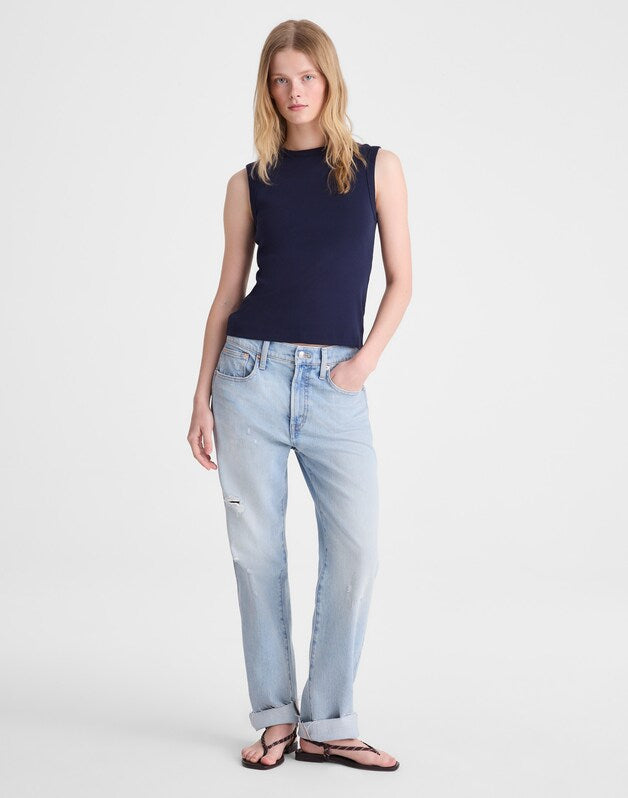 The '90s Shell Tank in Compact Cotton MIDNIGHT NAVY