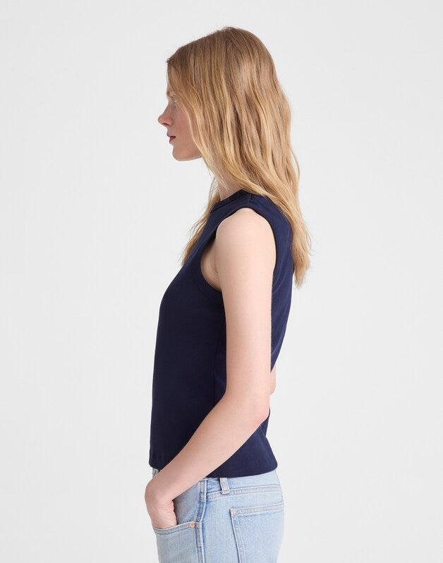 The '90s Shell Tank in Compact Cotton MIDNIGHT NAVY