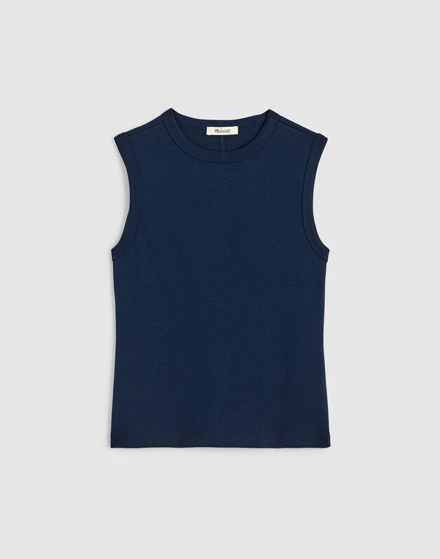 The '90s Shell Tank in Compact Cotton MIDNIGHT NAVY