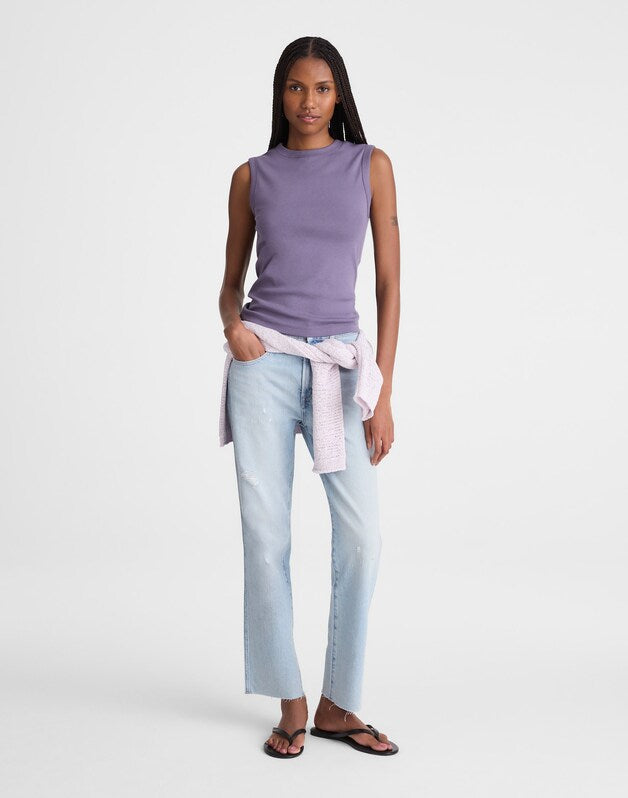 The '90s Shell Tank in Compact Cotton HAZY PURPLE