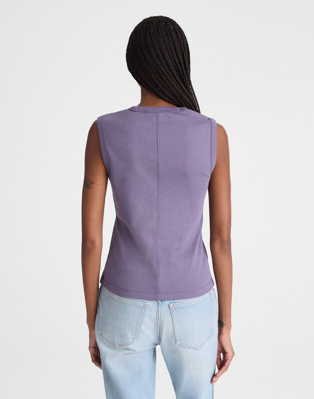 The '90s Shell Tank in Compact Cotton HAZY PURPLE