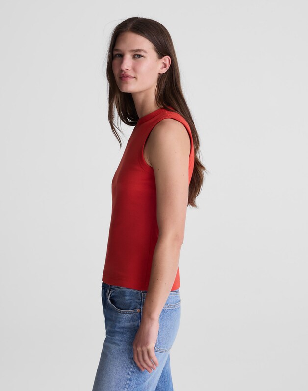 The '90s Shell Tank in Compact Cotton WILD POPPY