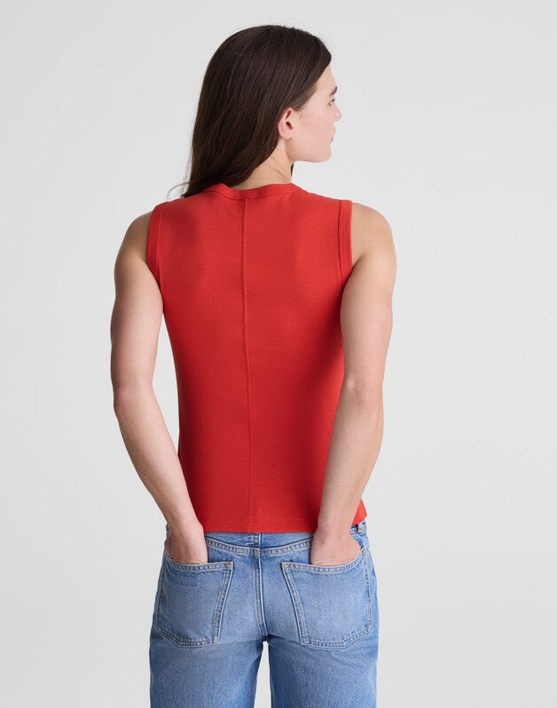 The '90s Shell Tank in Compact Cotton WILD POPPY