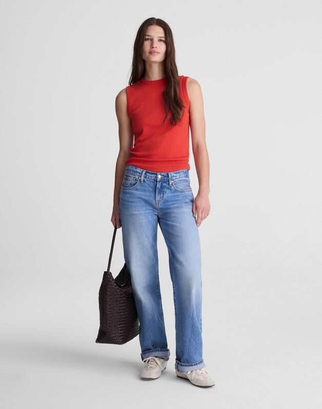 The '90s Shell Tank in Compact Cotton WILD POPPY