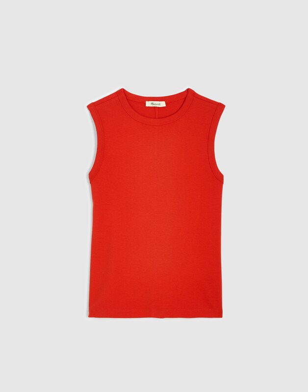 The '90s Shell Tank in Compact Cotton WILD POPPY