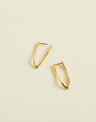 Demi-Fine Molten Large Hoop Earrings 14K GOLD