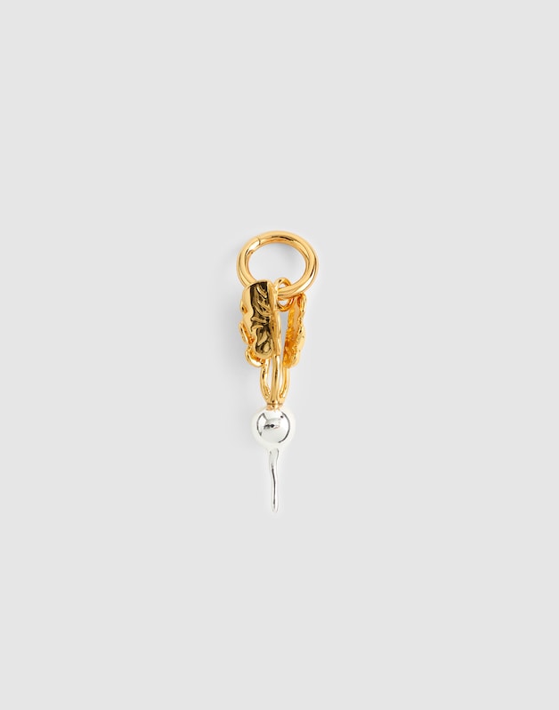 Mixed-Metal Radish Charm ANTIQUE GOLD