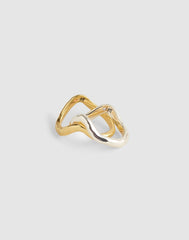 Hammered Sculptural Stacking Ring Set MIXED METAL
