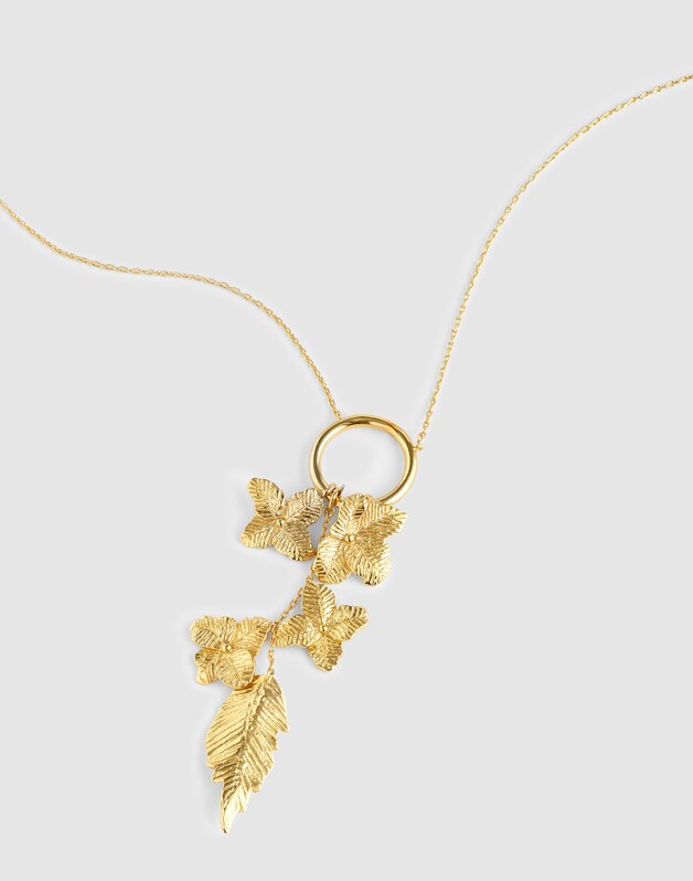 Jasmine Cluster Pendant Necklace ANTIQUE GOLD