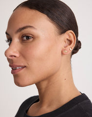 Demi-Fine Snail Stud Earrings 14K GOLD
