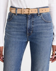 Roller-Buckle Belt in Suede TAWNY KHAKI