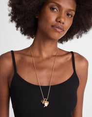 Mother-of-Pearl Charm Chain Necklace MOTHER OF PEARL