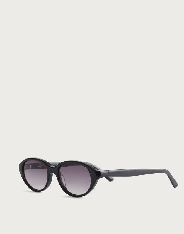 The Solina Oval Sunglasses TRUE BLACK