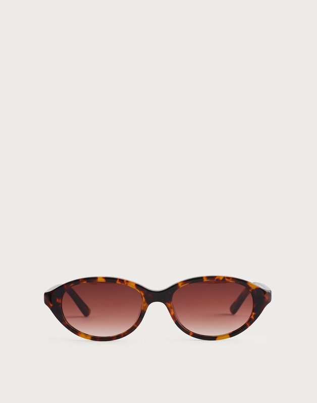 The Solina Oval Sunglasses AFTERGLOW RED TORT