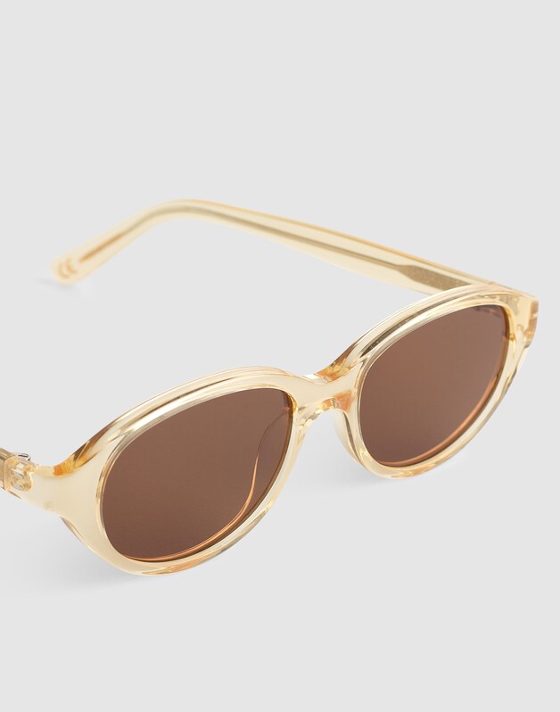 The Solina Oval Sunglasses FROSTED LEMON