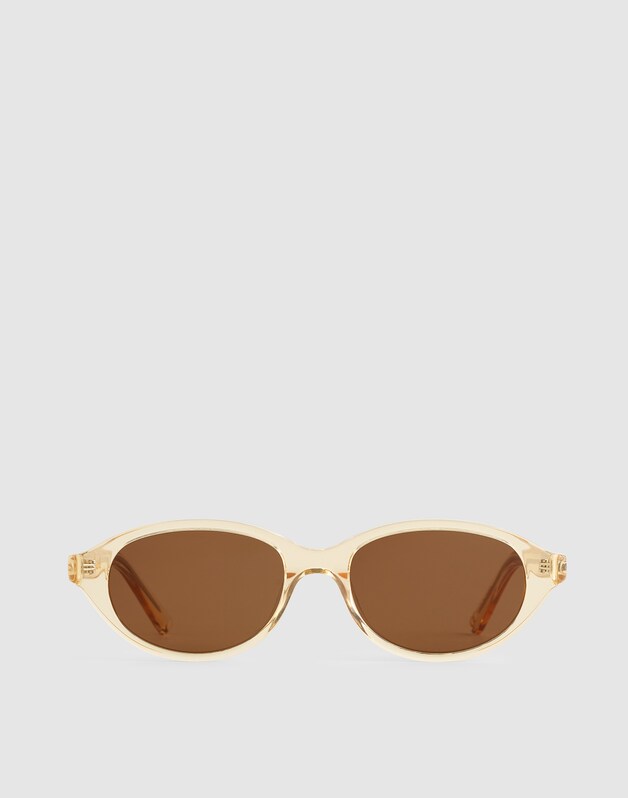 The Solina Oval Sunglasses FROSTED LEMON
