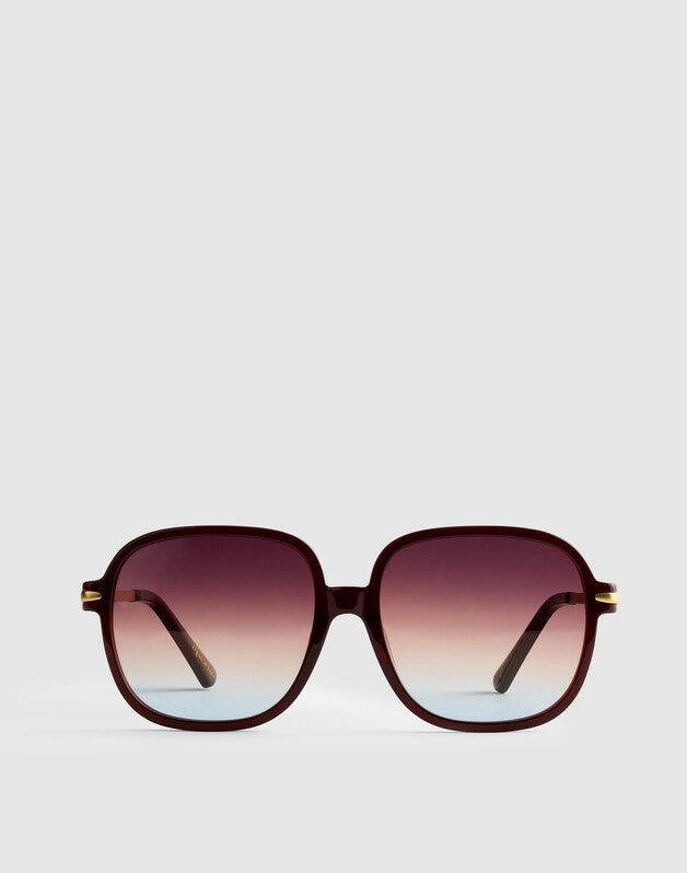 The Brunch Oversized Sunglasses DARK CAROB