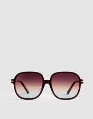 The Brunch Oversized Sunglasses DARK CAROB