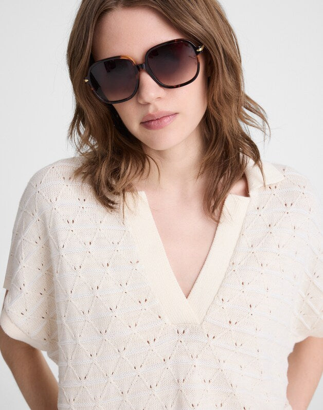 The Brunch Oversized Sunglasses WHISKY TORT