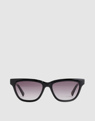 The Delia Angular Sunglasses TRUE BLACK