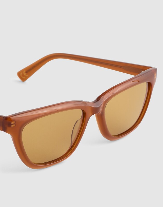 The Delia Angular Sunglasses BRONZED CLAY