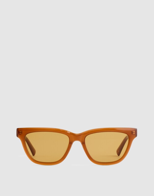 The Delia Angular Sunglasses BRONZED CLAY