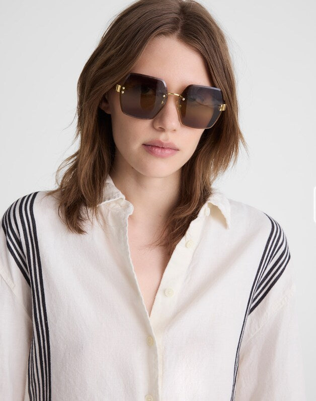The Weekender Oversized Rimless Sunglasses DESERT CAMEL