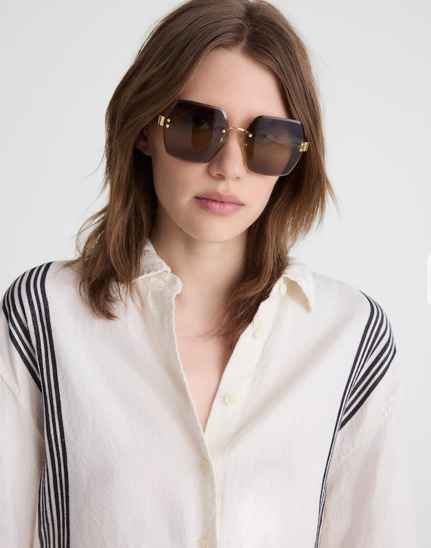 The Weekender Oversized Rimless Sunglasses DESERT CAMEL
