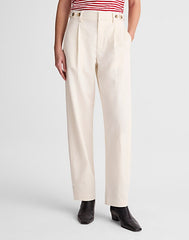 The Barrel-Leg Pant in Drapey Twill VINTAGE IVORY