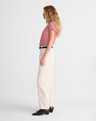 The Short Barrel-Leg Pant in Drapey Twill VINTAGE IVORY