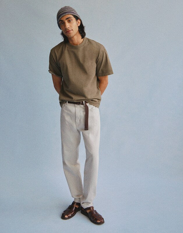 Relaxed Taper Jeans in Summerweight Denim ALUMINUM