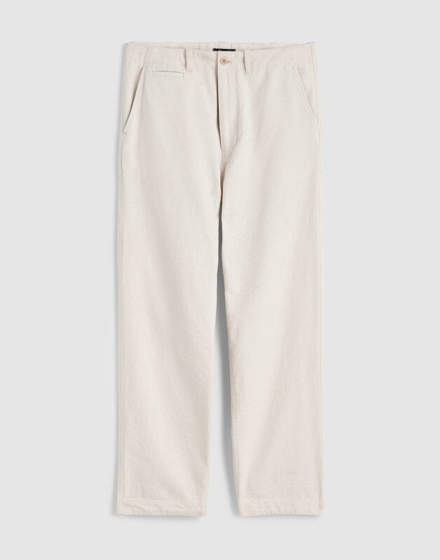 Utility Pant in Cotton-Hemp Canvas NATURAL SEEDED