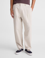 Double-Pleated Trousers in Meridian Linen Blend FORM GREY