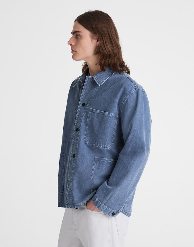 Chore Jacket in Cotton-Hemp Blend FRENCH BLUE