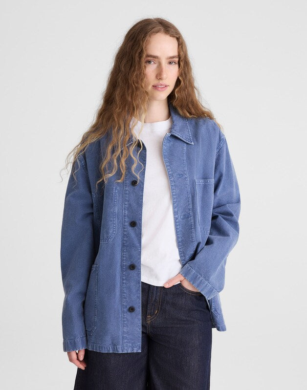 Chore Jacket in Cotton-Hemp Blend FRENCH BLUE