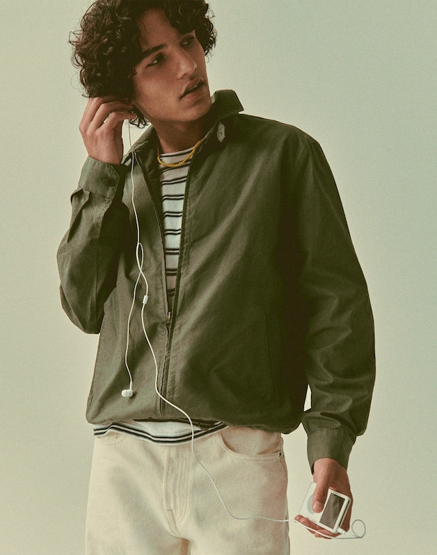 Zip Jacket in Cotton Twill CAPERS
