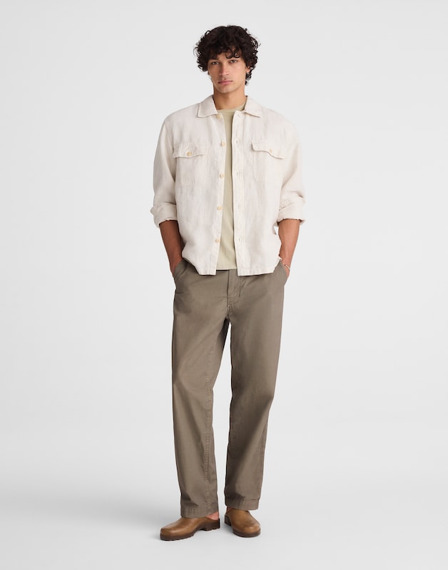 The Station Shirt in Linen BLEACHED