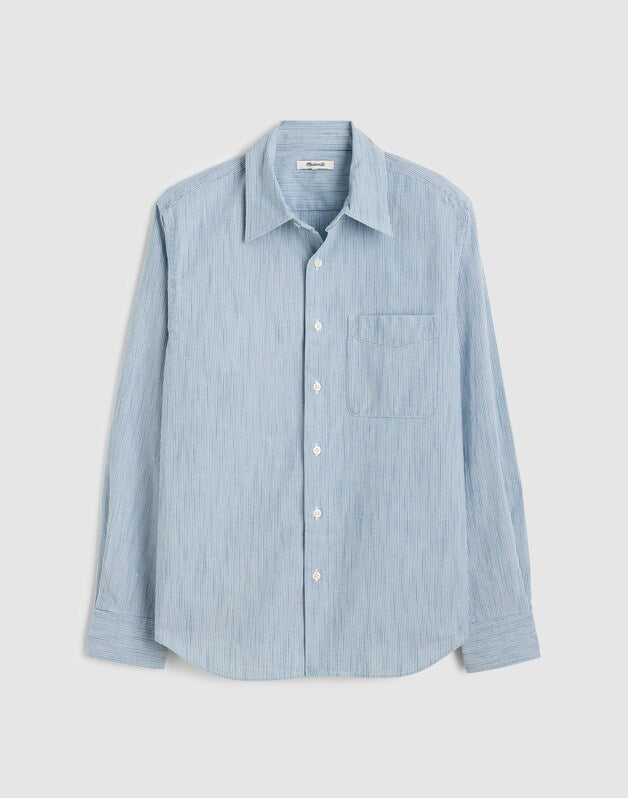The Allday Shirt in Indigo Stripe MONACA STRIPE