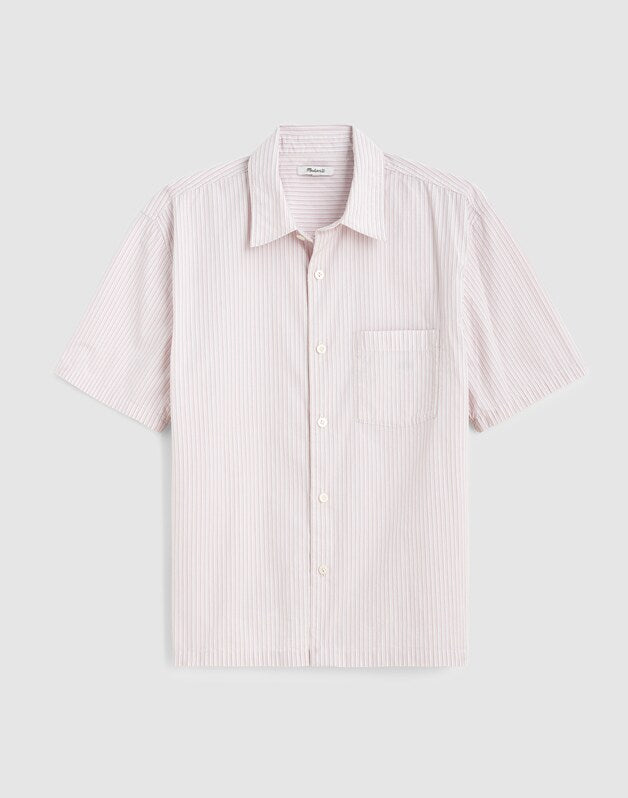 Boxy Cropped Shirt in Crisp Poplin MINI SHIRTING STRIPE
