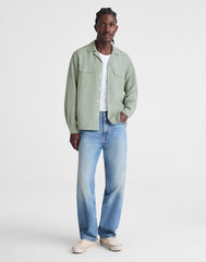 The Long-Sleeve Camp Shirt in Archive Linen Blend FROSTED CEMENT