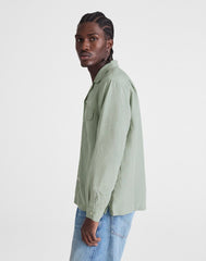 The Long-Sleeve Camp Shirt in Archive Linen Blend FROSTED CEMENT