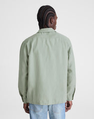 The Long-Sleeve Camp Shirt in Archive Linen Blend FROSTED CEMENT