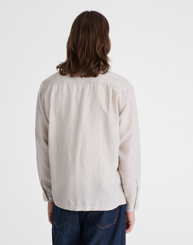 The Long-Sleeve Camp Shirt in Archive Linen Blend FORM GREY