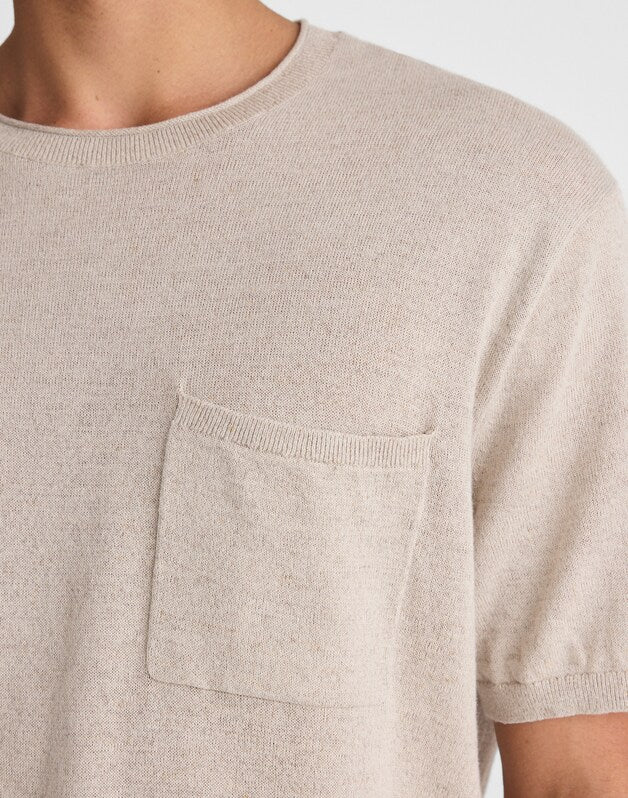 Rollneck Sweater Tee HEATHER PALE PEWTER