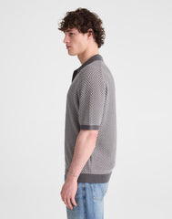 Johnny-Collar Sweater Polo STORMY SPRUCE