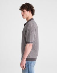 Johnny-Collar Sweater Polo STORMY SPRUCE