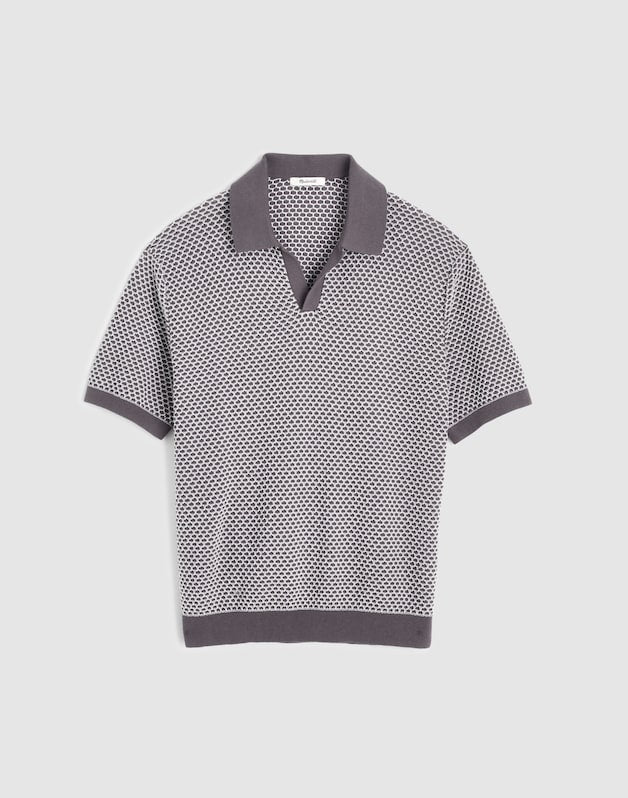 Johnny-Collar Sweater Polo STORMY SPRUCE