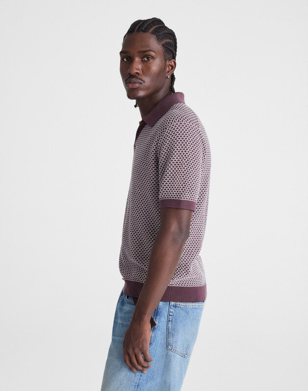 Johnny-Collar Sweater Polo RUM RAISIN